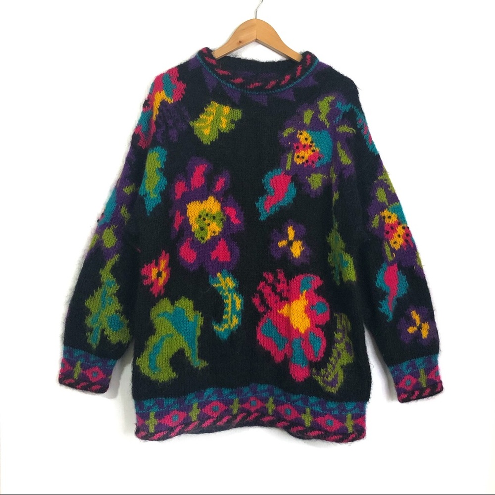 Vintage Mohair Rosanna Hand Knit 80s Sweater